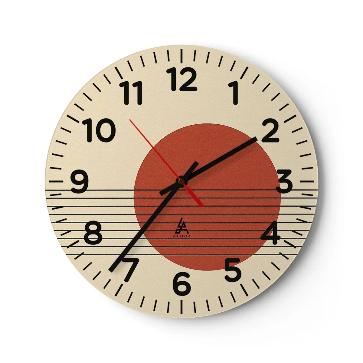 Wall clock - Clock on glass - Around and Beoynd - 30x30 cm