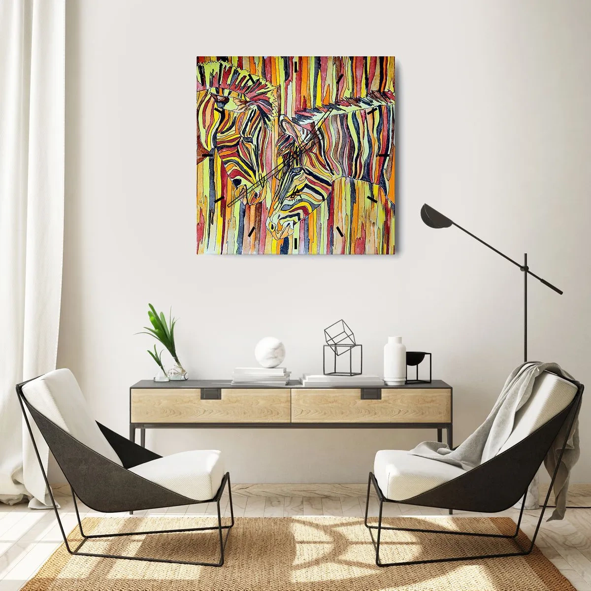 Wall clock - Clock on glass - And You Too… - 40x40 cm