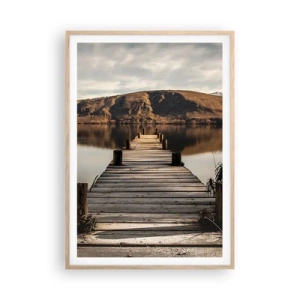 Poster in light oak frame - Landscape in Silence - 70x100 cm
