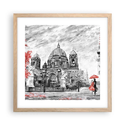 Poster in light oak frame - Berlin Encounter - 40x40 cm