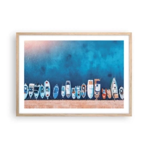 Poster in light oak frame - In One Row - 70x50 cm