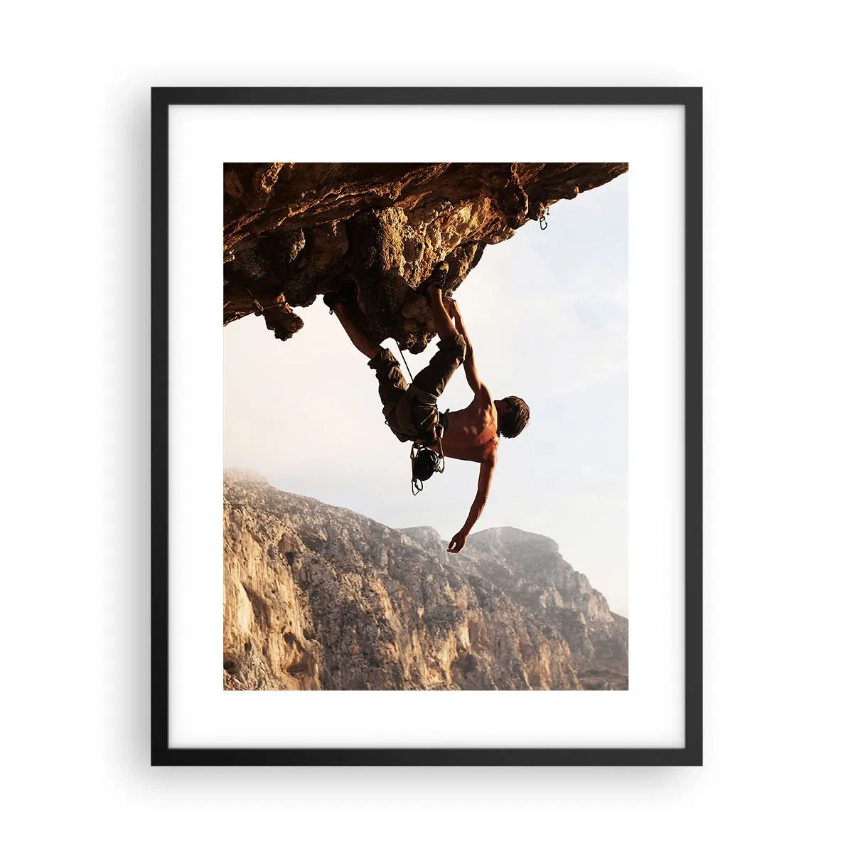 Poster in black frame - The Whole World on a Sharp Cliff - 40x50 cm