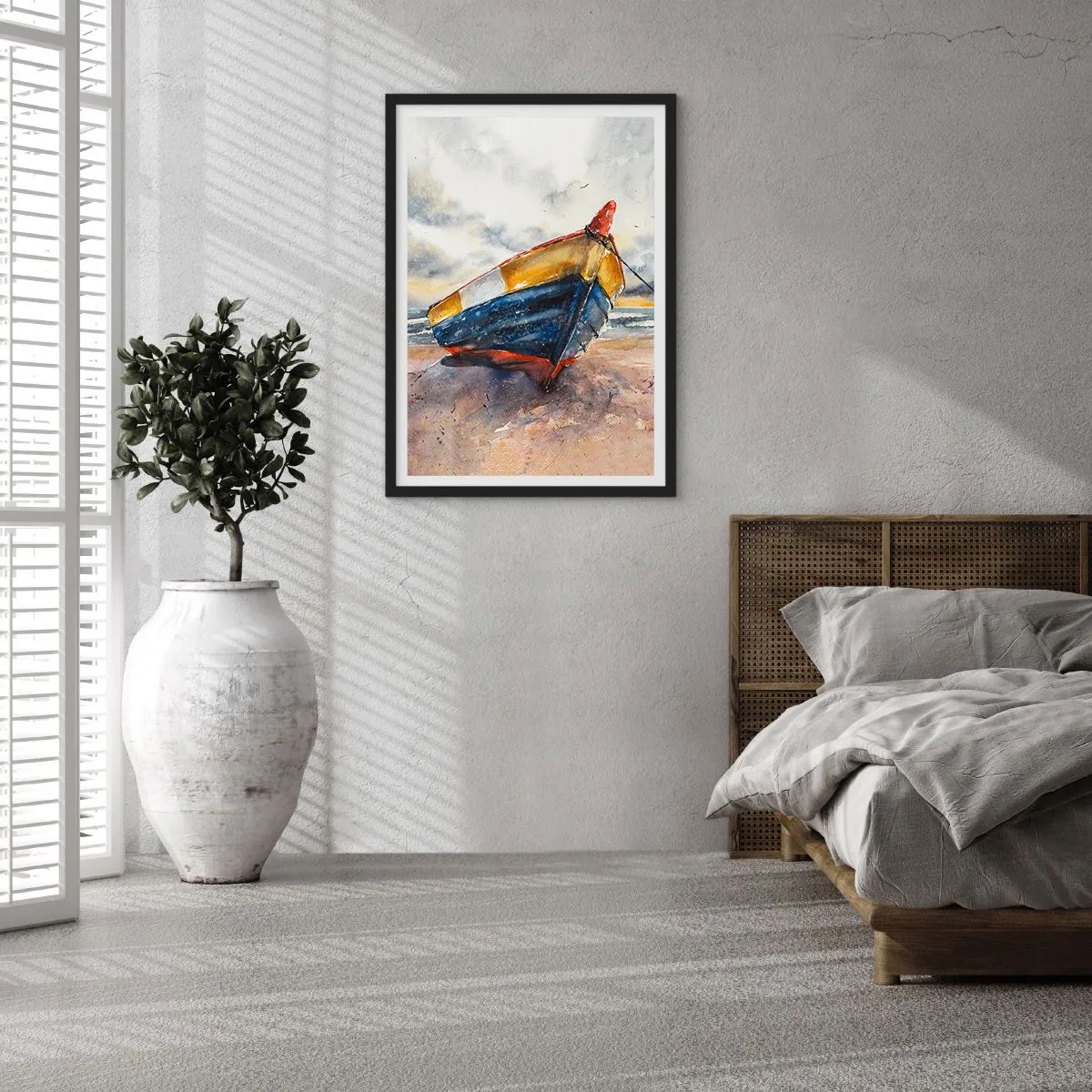 Poster in black frame - Rest On the Shore - 30x40 cm