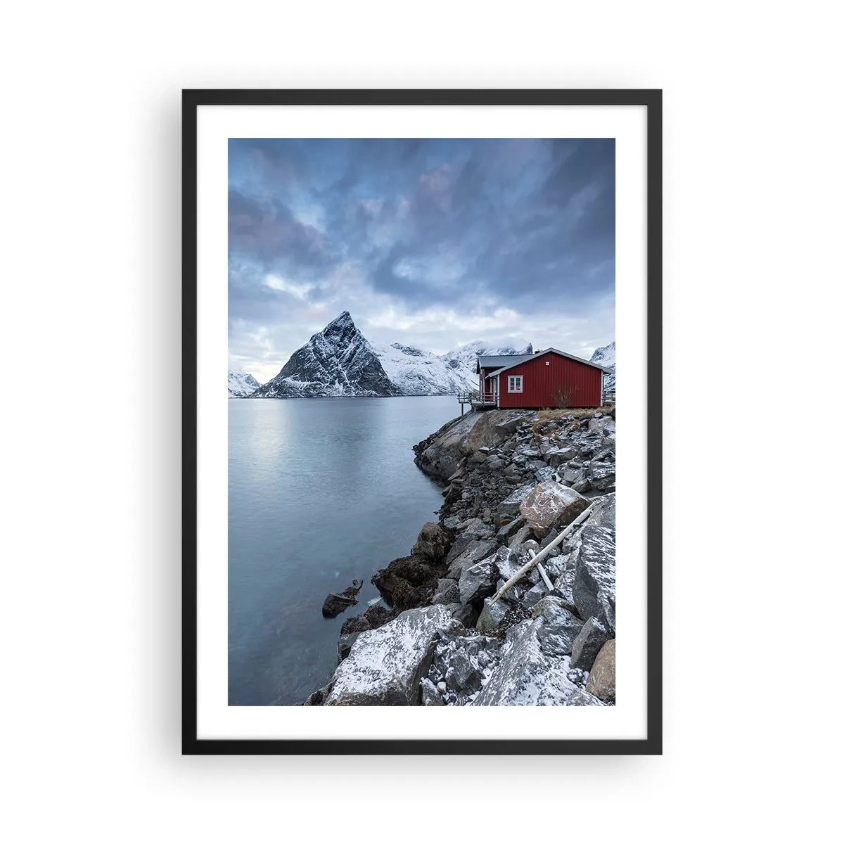 Poster in black frame - Alpine autumn - 50x70cm - Scandinavian Retreat - Modern wall decoration for the living room and bedroom ARTTOR