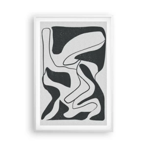 Poster in white frmae - Abstract Fun in a Maze - 61x91 cm