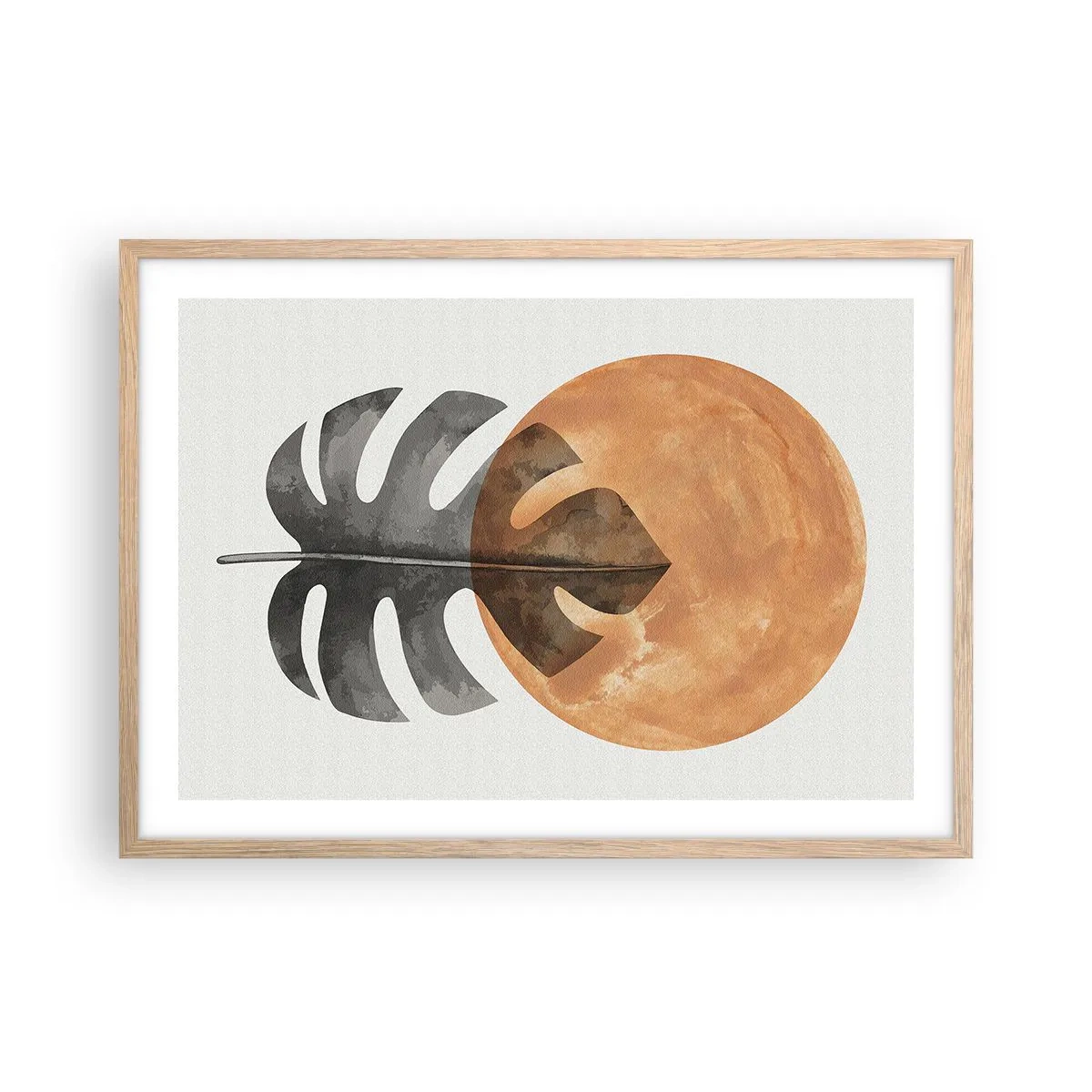 Poster in light oak frame - Always the Sun - 70x50 cm