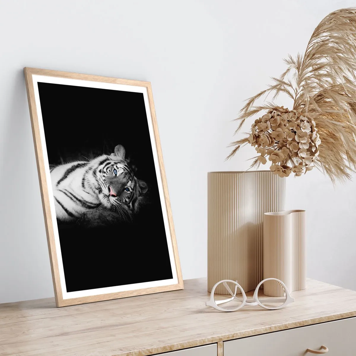 Poster in light oak frame - Wilderness and Calm - 40x50 cm