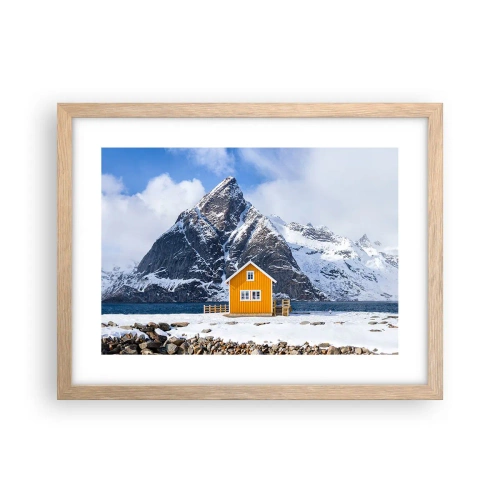 Poster in light oak frame - Scandinavian Holiday - 40x30 cm