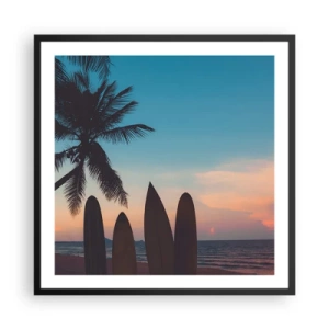 Poster in black frame - Tomorrow Will Be Fun Too - 60x60 cm