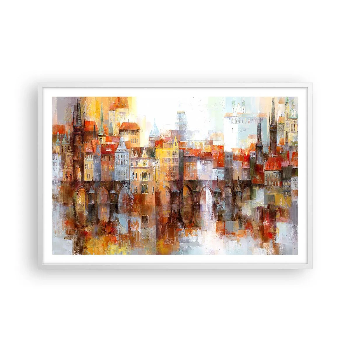 Poster in white frmae - Under The Bridge It Is Also Pretty - 91x61 cm