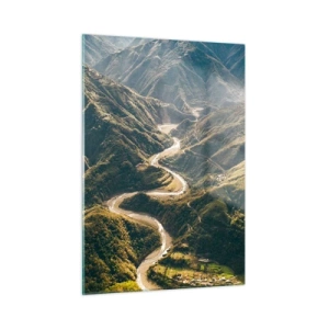 Glass picture - Straight from the Heart of the Mountains - 50x70 cm