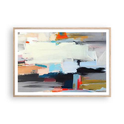 Poster in light oak frame - Is There a Method? - 100x70 cm