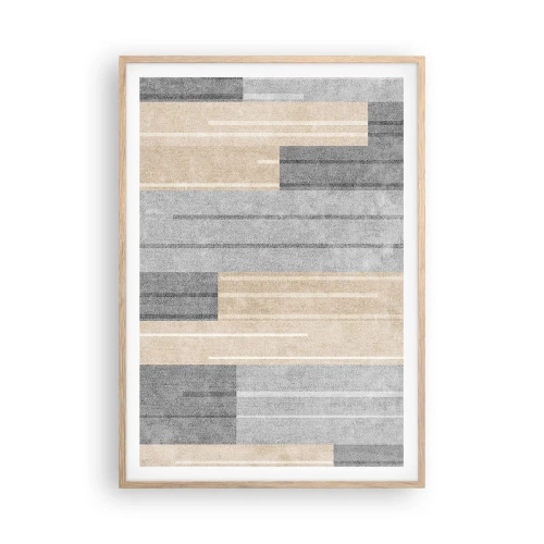 Poster in light oak frame - Composition: Keep Upright - 70x100 cm