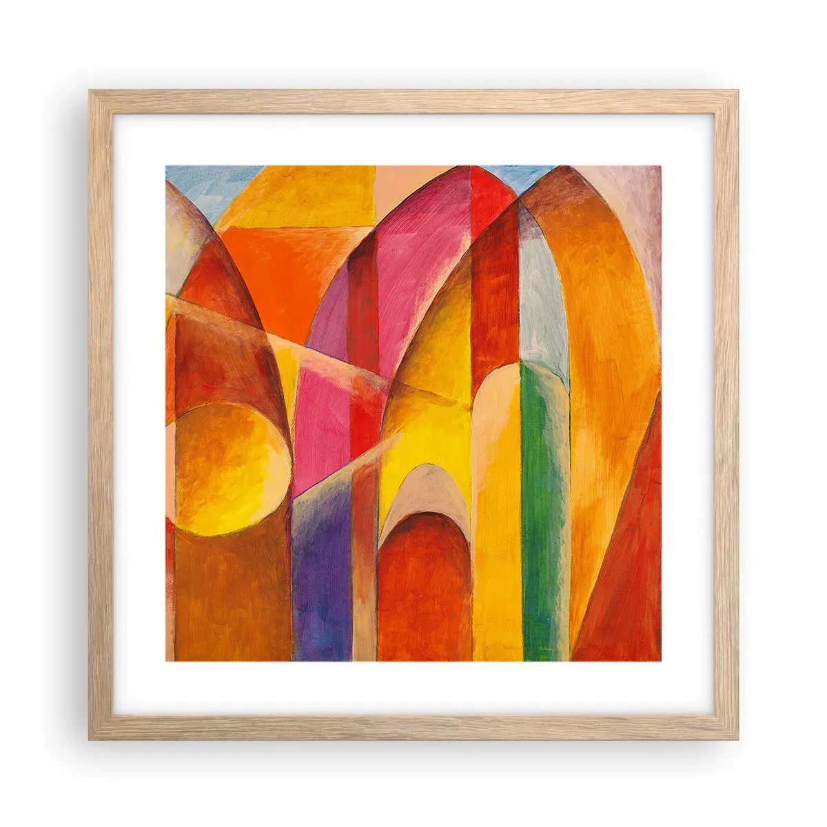 Poster in light oak frame - Cathedral of the Sun - 40x40 cm