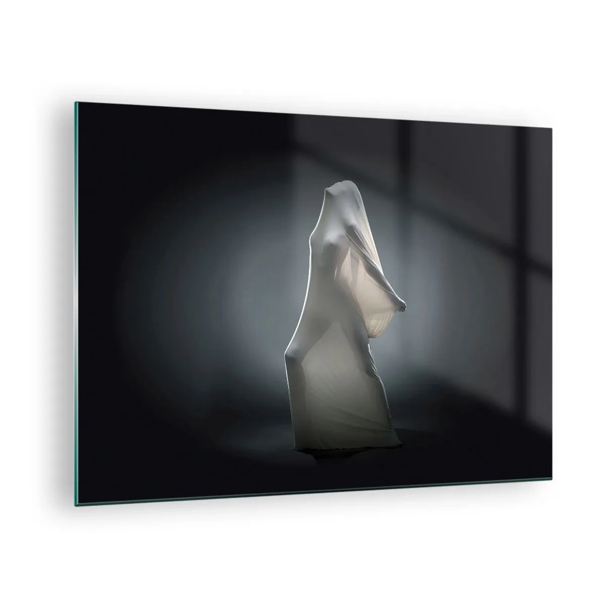 Glass picture - A mysterious silhouette in the soft light - 70x50cm - Hidden Desires - Modern wall decoration for the living room and bedroom ARTTOR