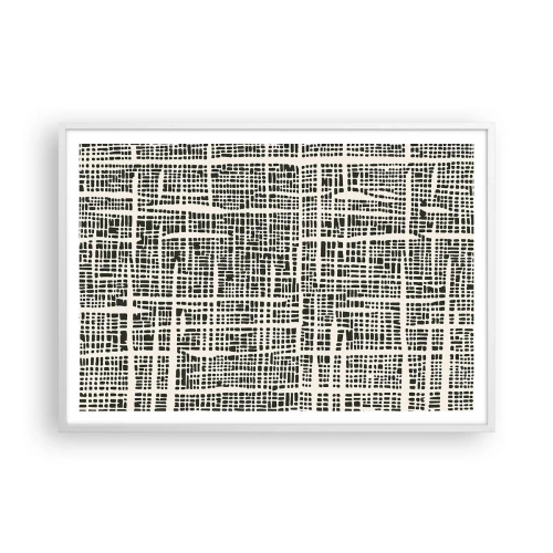Poster in white frmae - Woven Composition - 100x70 cm