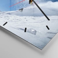 Clock face with lines