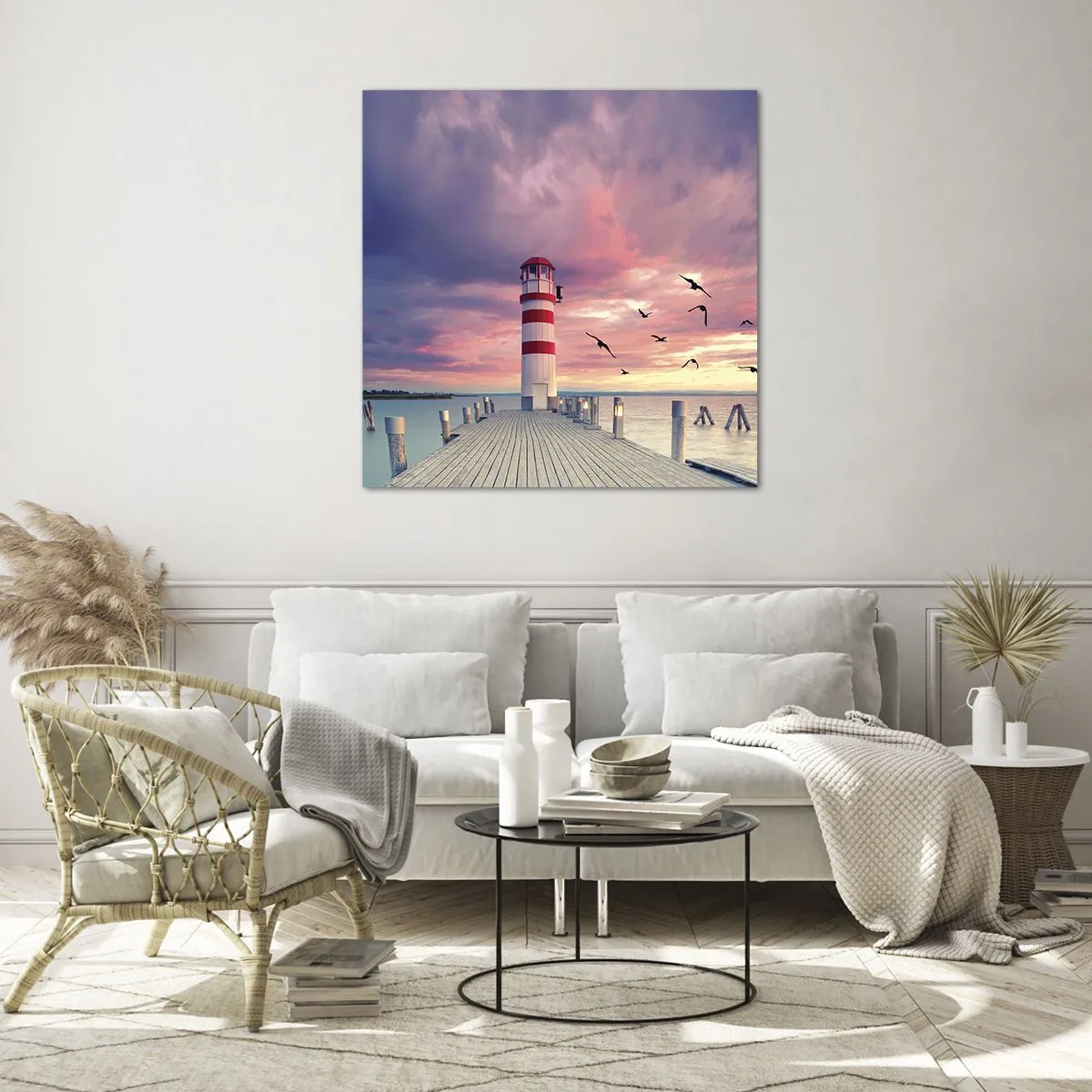 Glass picture - Time for Port - 40x40 cm