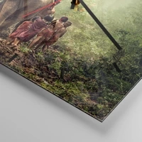 Clock face with lines