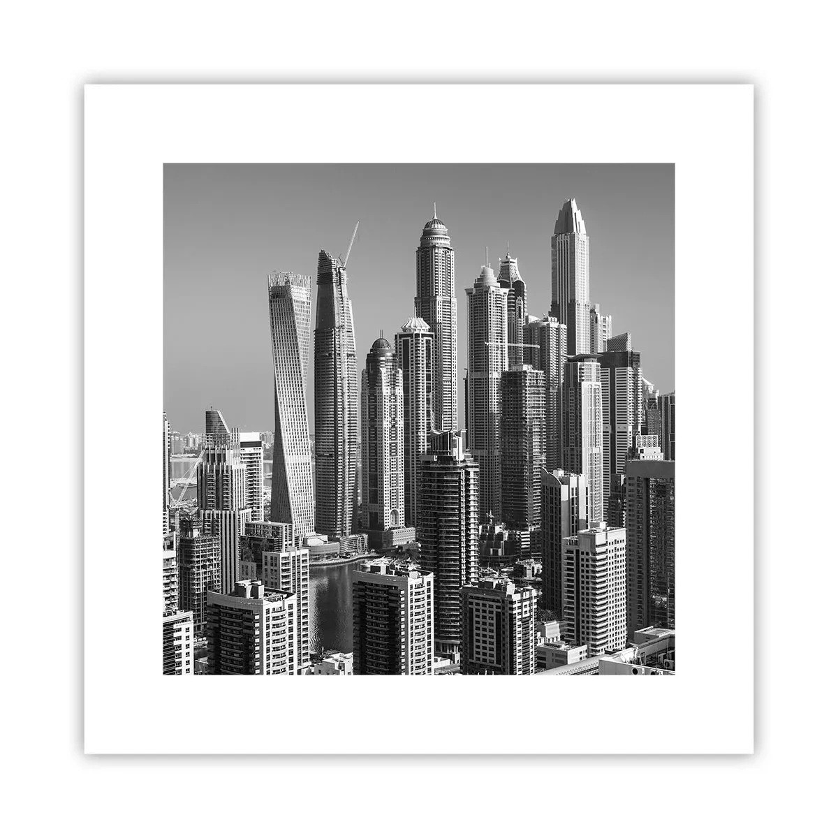Poster - City over a Desert - 30x30 cm