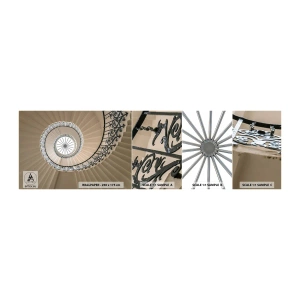 Photo Wallpaper Sample Self-Adhesive Deluxe Sticker - Inside the Shell - Stairs, Curly, Ornament - 100x30 cm