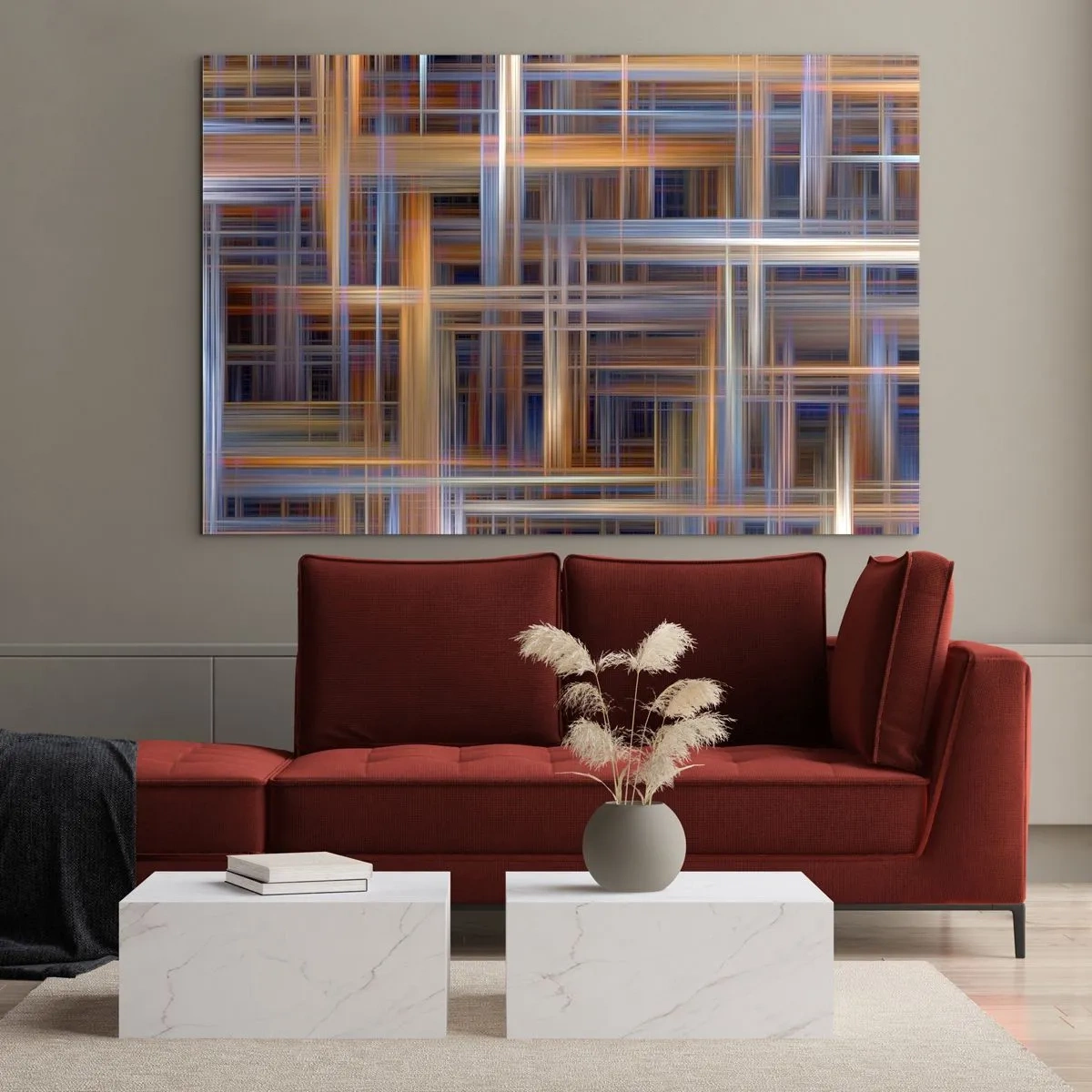 Glass picture - Light Woven - 120x80 cm