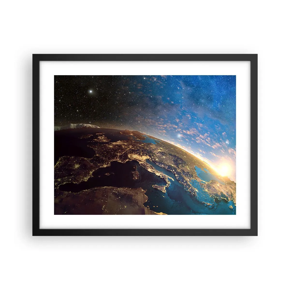 Poster in black frame - Let's Look at Each Other from a Distance - 50x40 cm