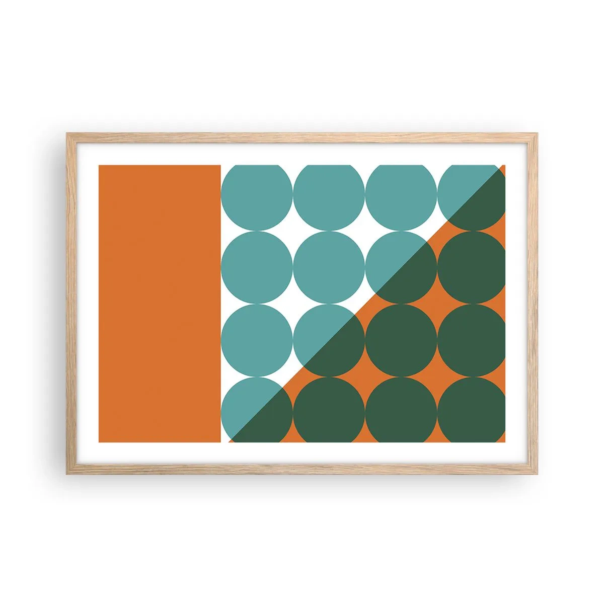 Poster in light oak frame - Upwards and Diagonally - 70x50 cm