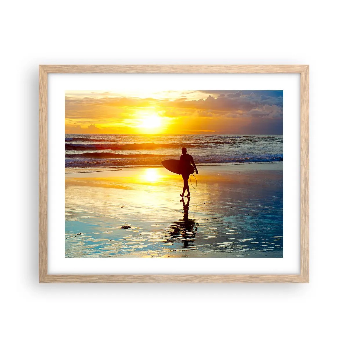 Poster in light oak frame - Return of a Warrior - 50x40 cm