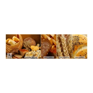 Photo Wallpaper Sample Self-Adhesive Deluxe Sticker - We've Baked It! - Gastronomy, Bread, Bread - 100x30 cm