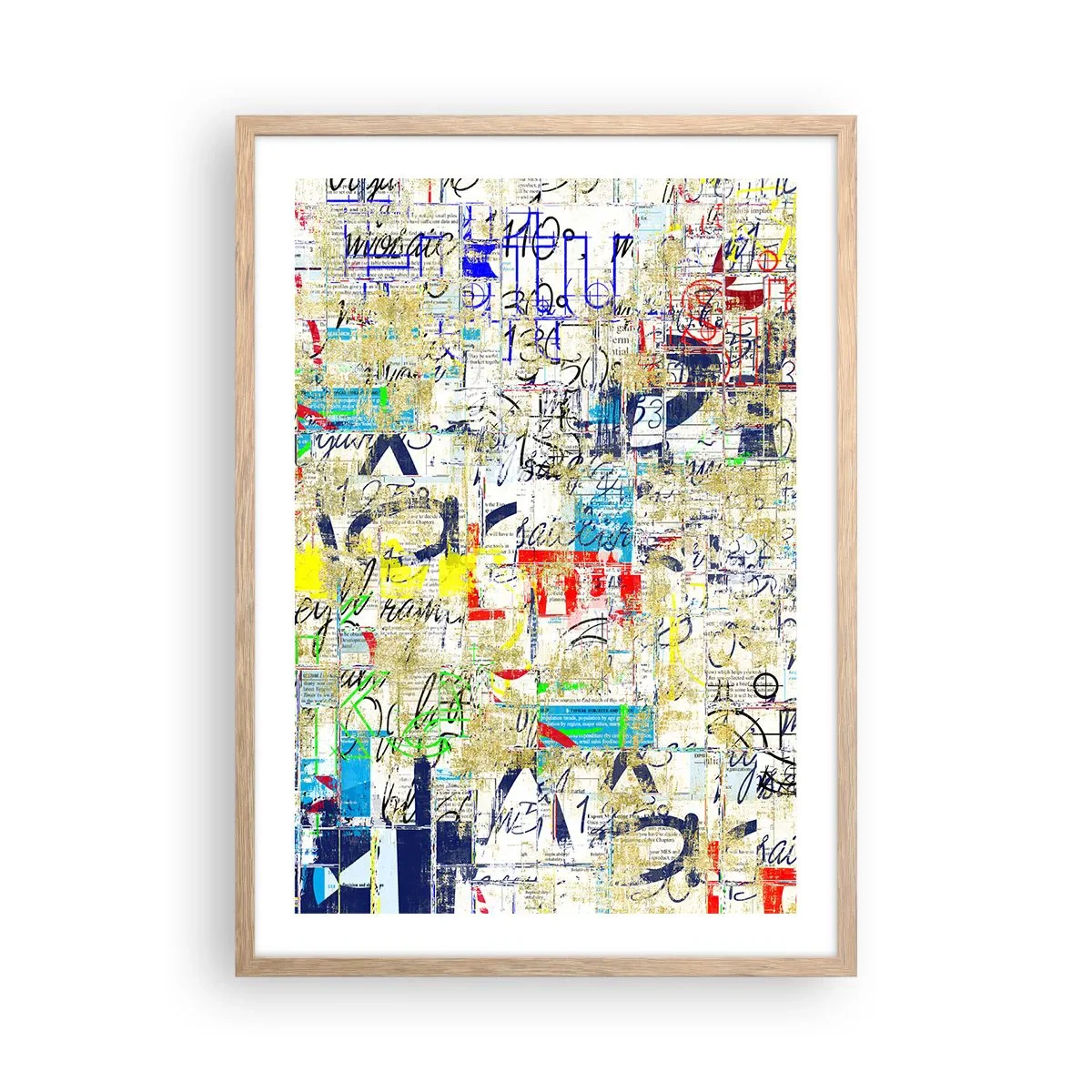 Poster in light oak frame - Feast for the Eyes - 50x70 cm