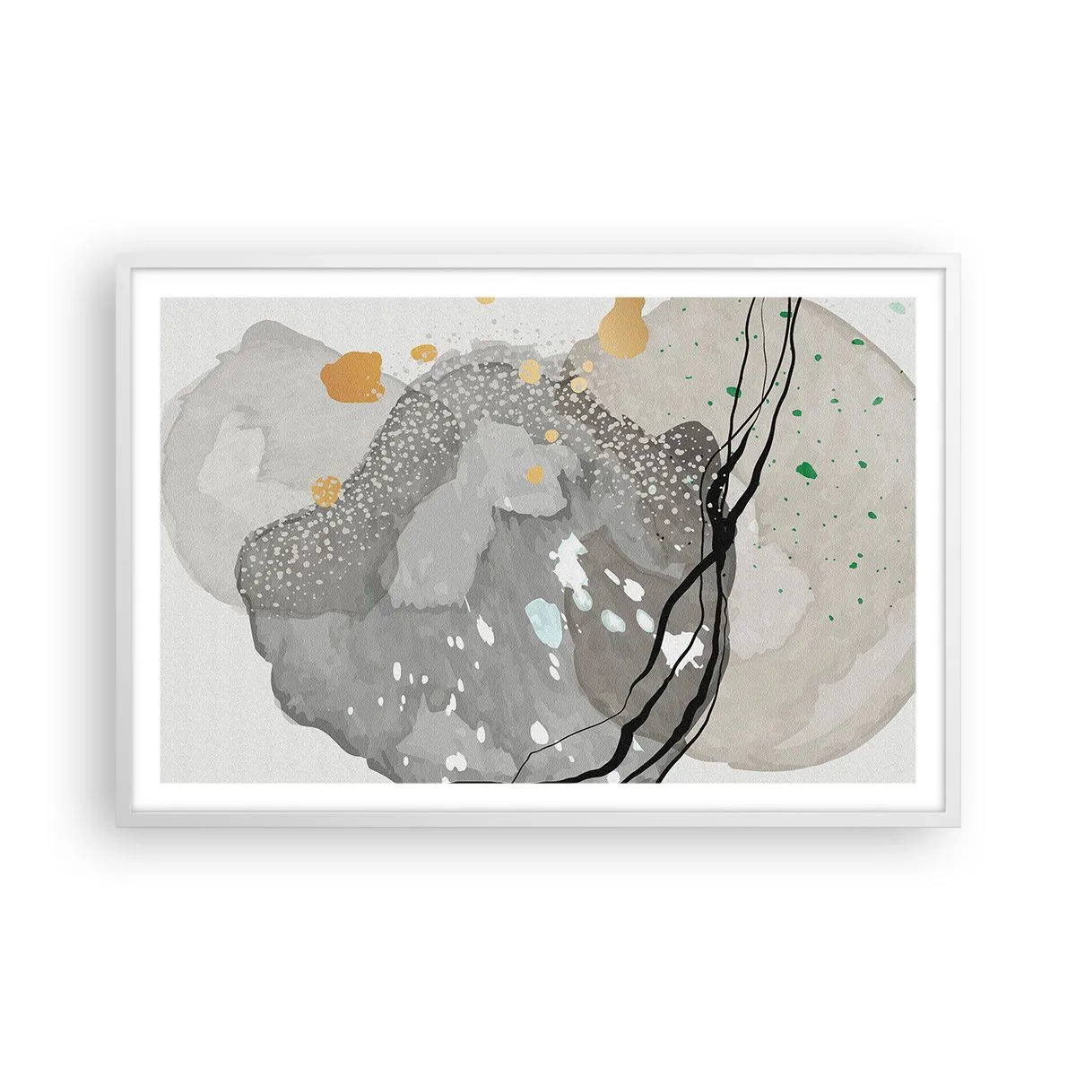 Poster in white frmae - Organic Composition - 91x61 cm