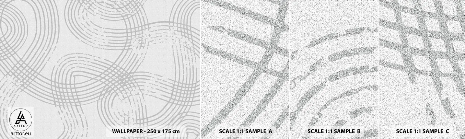 Photo Wallpaper Sample Standard Eco - No Straight Line - Minimalism, Piece, Bright - 100x30 cm