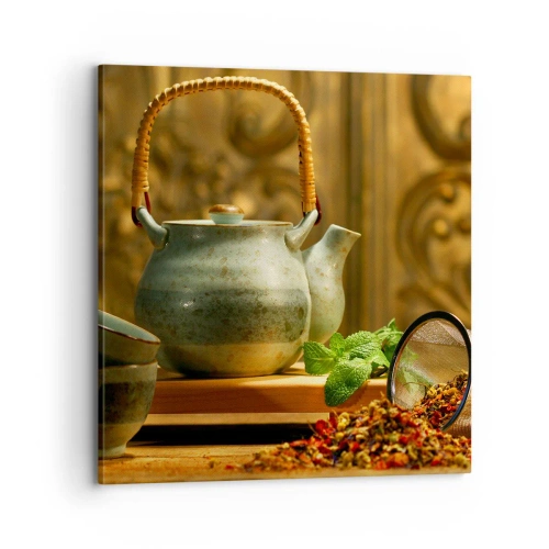 Canvas picture - Treaty about Drinking Tea - 70x70 cm