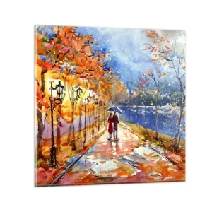 Glass picture - Together to the Limit of Time  - 30x30 cm