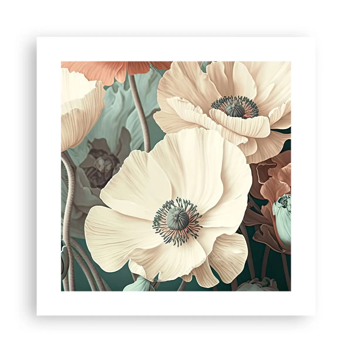 Poster - Whisper of the Poppies - 40x40 cm