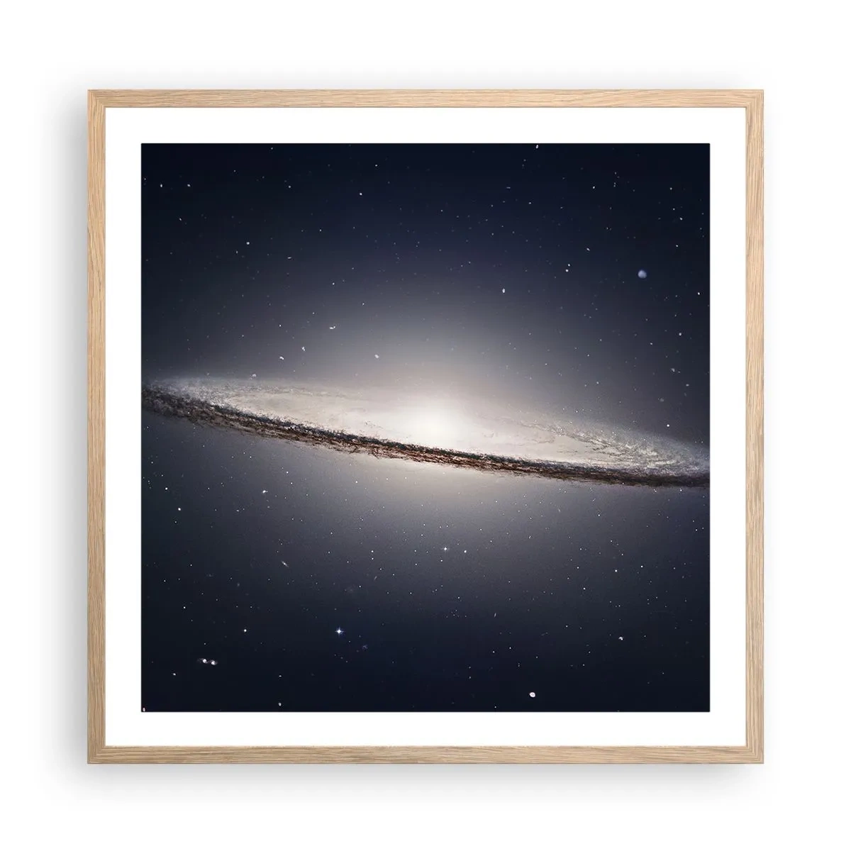 Poster in light oak frame - A Long Time Ago in a Distant Galaxy - 60x60 cm