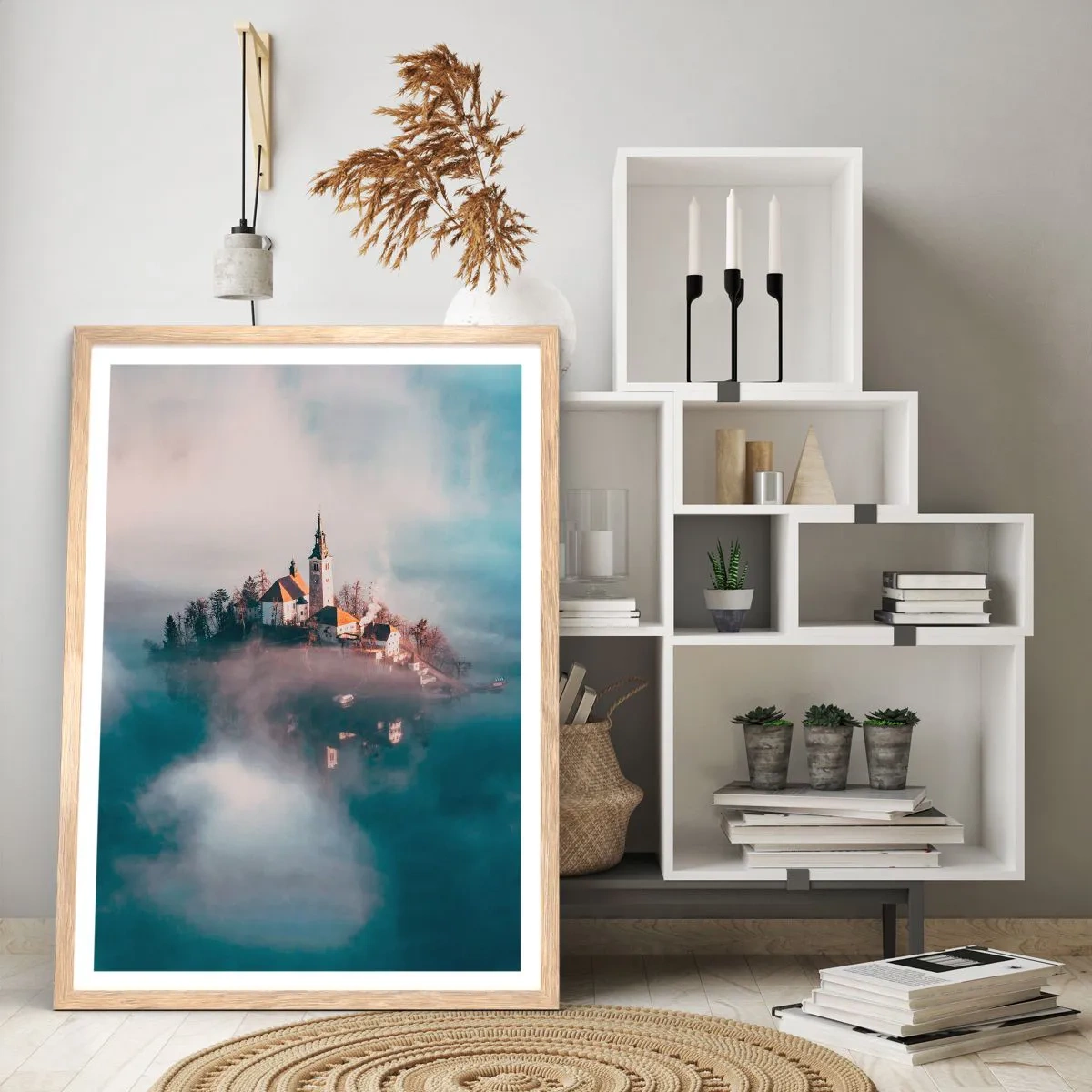 Poster in light oak frame - Island of Dreams - 61x91 cm