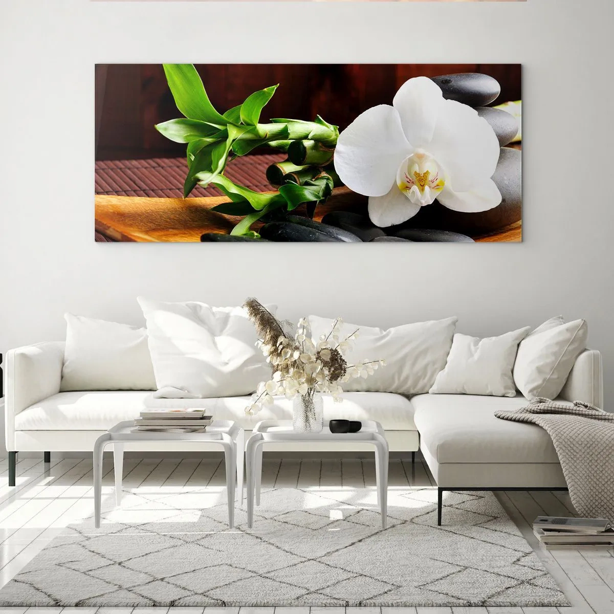 Glass picture - Let Nature Touch You - 90x30 cm