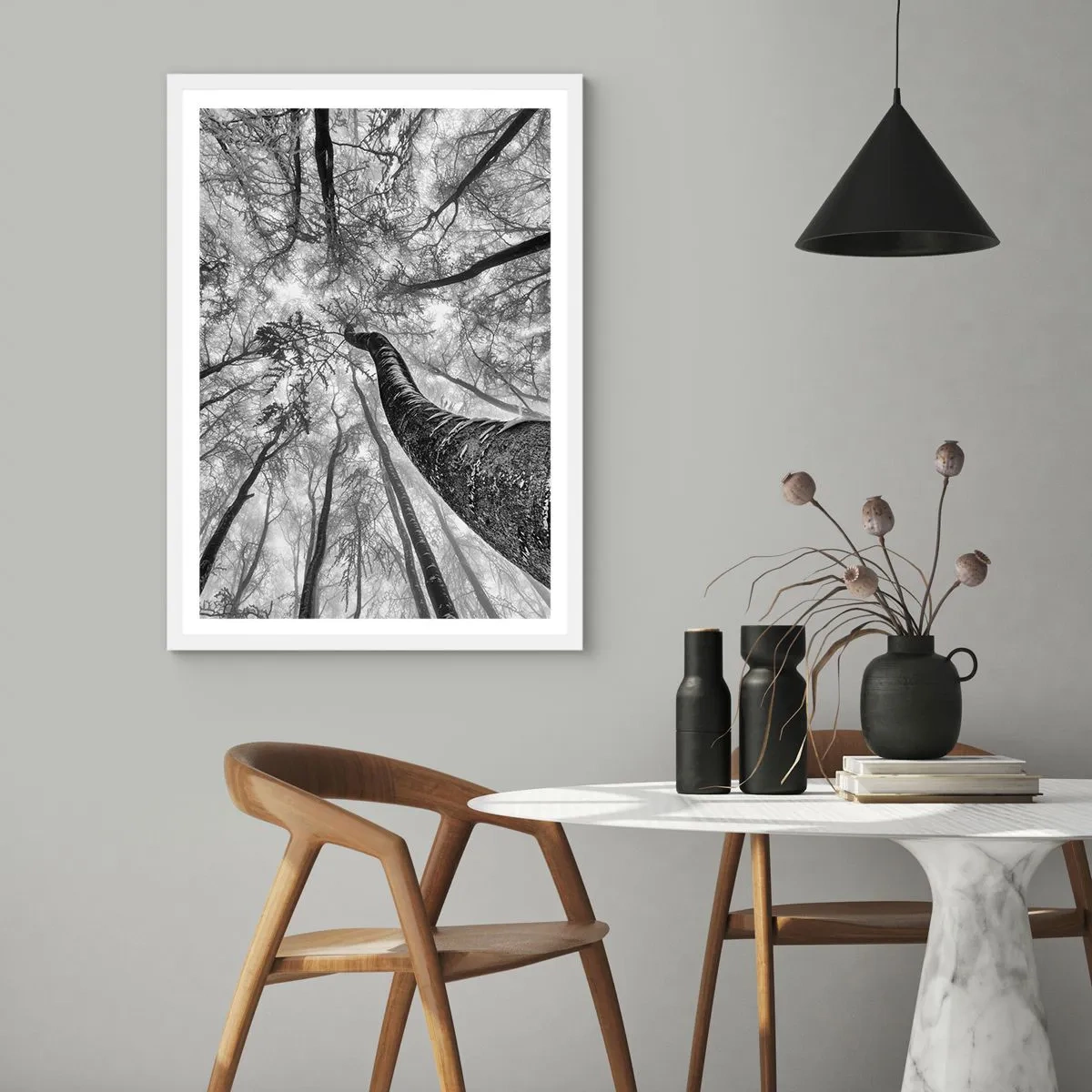 Poster in white frmae - Race for the Light - 50x70 cm