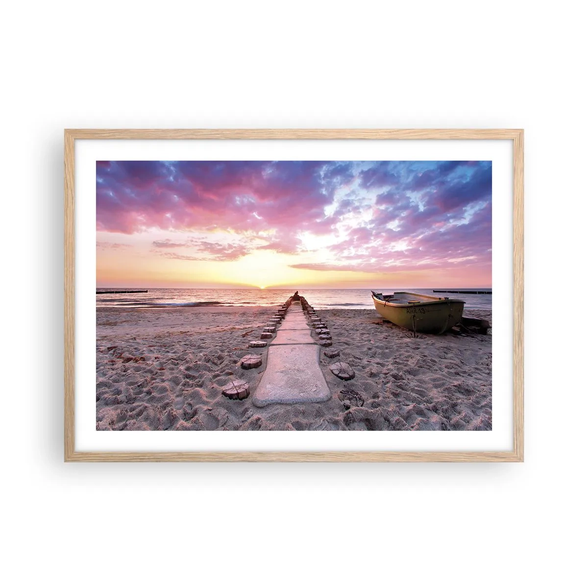 Poster in light oak frame - Moments of Profound Experience - 70x50 cm