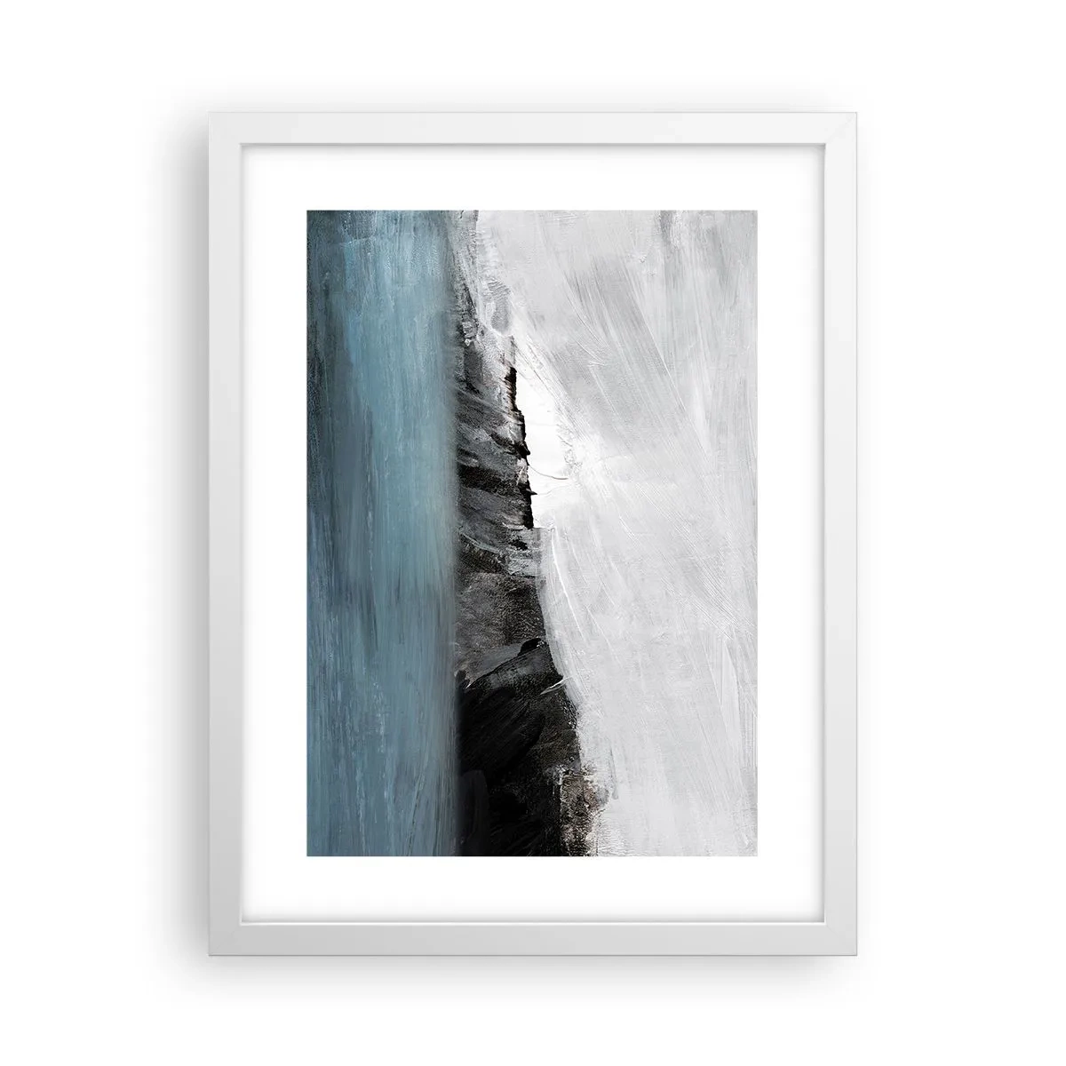 Poster in white frmae - Water-Earth: Clash of Elements - 30x40 cm