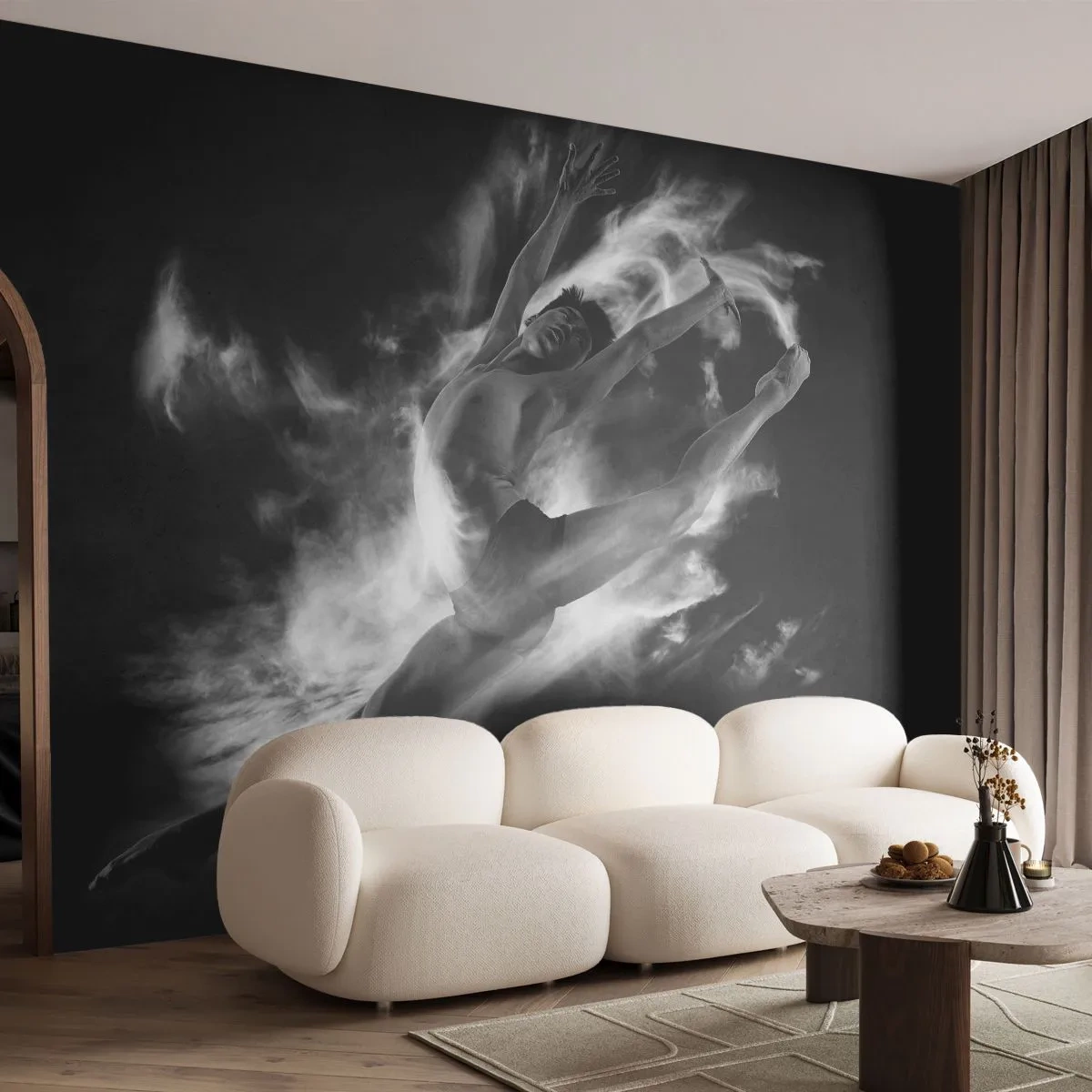 Photo Wallpaper Premium Canvas - Stopped i in Flight - Dancer, Ballet, Culture - 400x280 cm