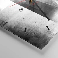 Clock face with lines