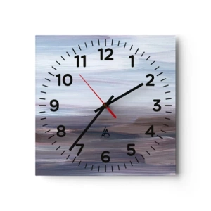 Wall clock - Clock on glass - Elements: Water - 30x30 cm