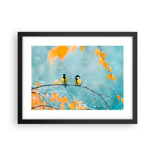 Poster in black frame - Birdy Gossip - 40x30 cm