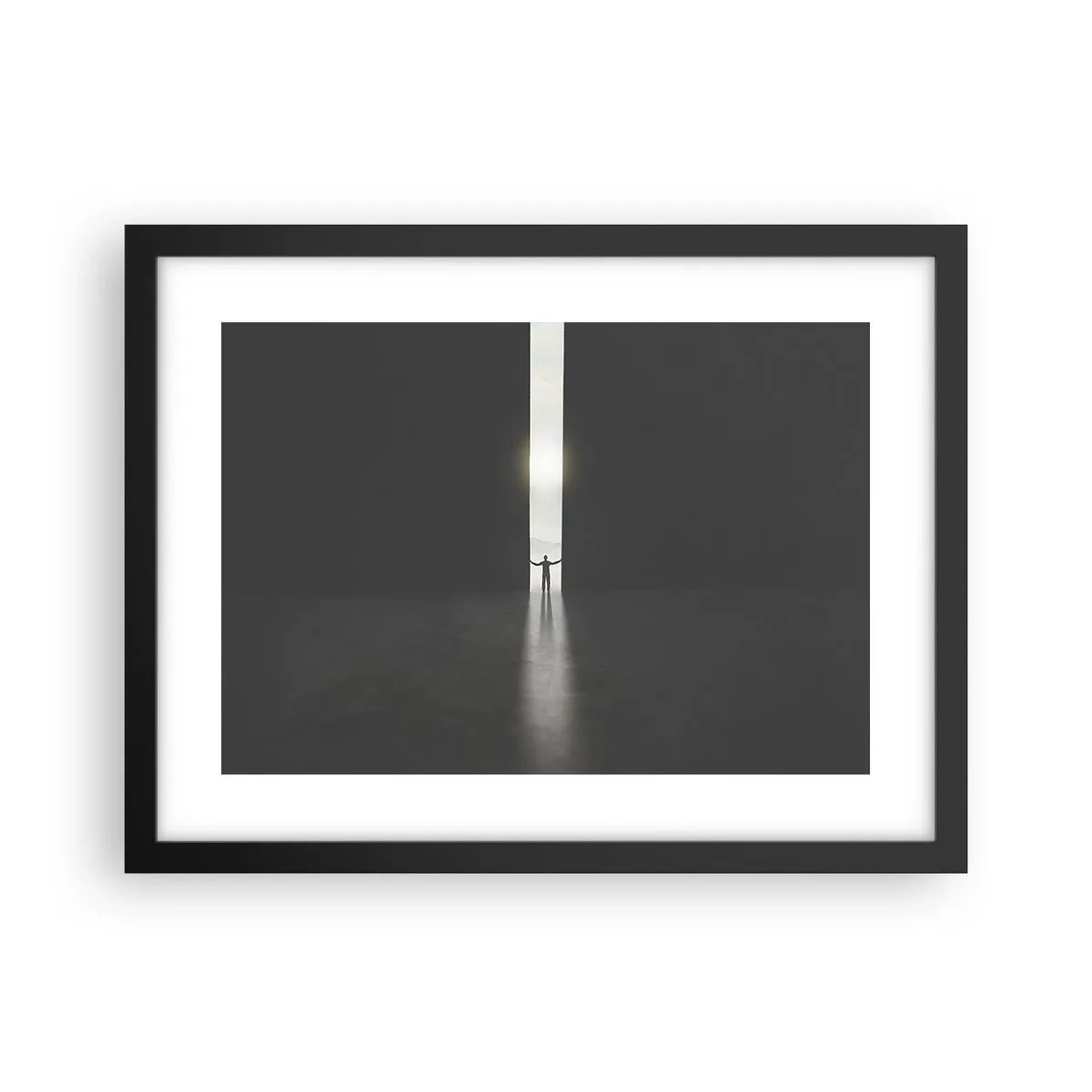 Poster in black frame - Step to Bright Future - 40x30 cm
