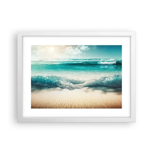 Poster in white frmae - Calm of the Ocean - 40x30 cm