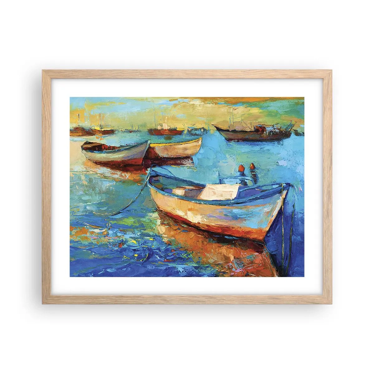 Poster in light oak frame - In a Southern Bay - 50x40 cm