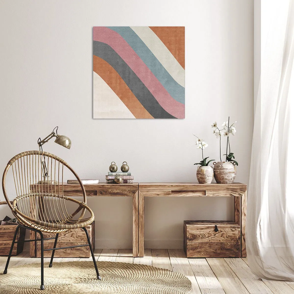 Canvas picture - Diagonal Composition - Movement - 30x30 cm
